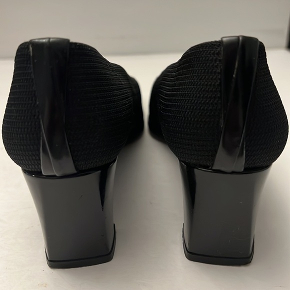 Stuart Weitzman Black Pointed Square Dress Shoes Size 7.5 - Picture 10 of 10
